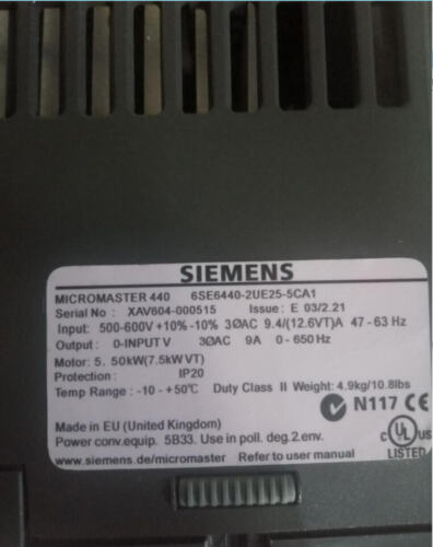 Siemens 6Se6440-2Ue25-5Ca1 6Se6 440-2Ue25-5Ca1 for sale