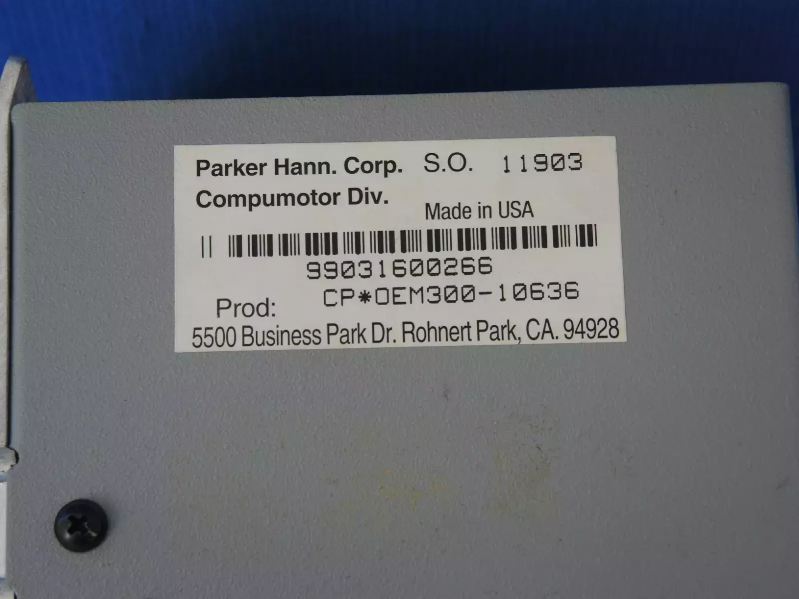 Parker Compumotor Cp Oem300-10636 Power Platform System
