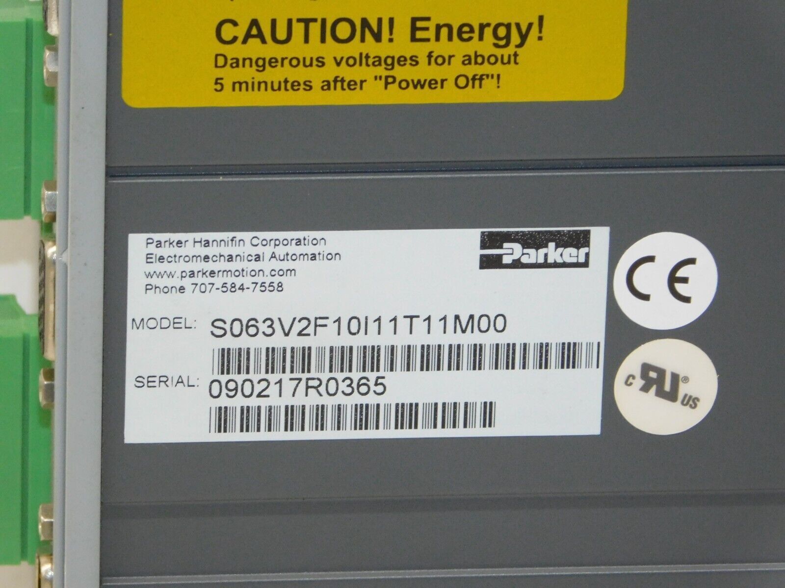 Parker Hannifin S063v2f10i11t11m00 Compax3 Servo Drive Controller Module Retail Online Controller