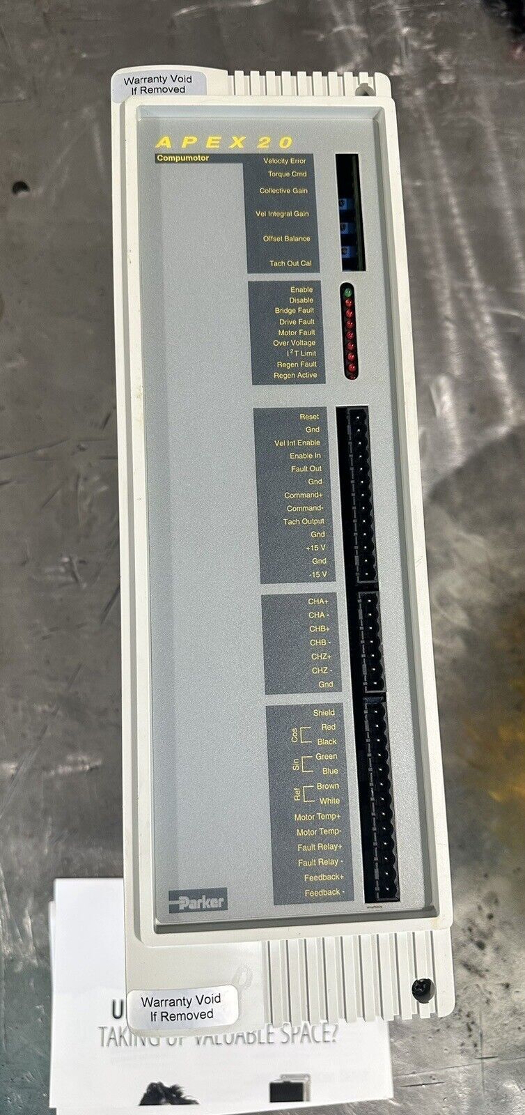 Parker Apex20 Analog Servo Drive Variable Frequency Motor Controller Control System Centering Tool Stabilizer