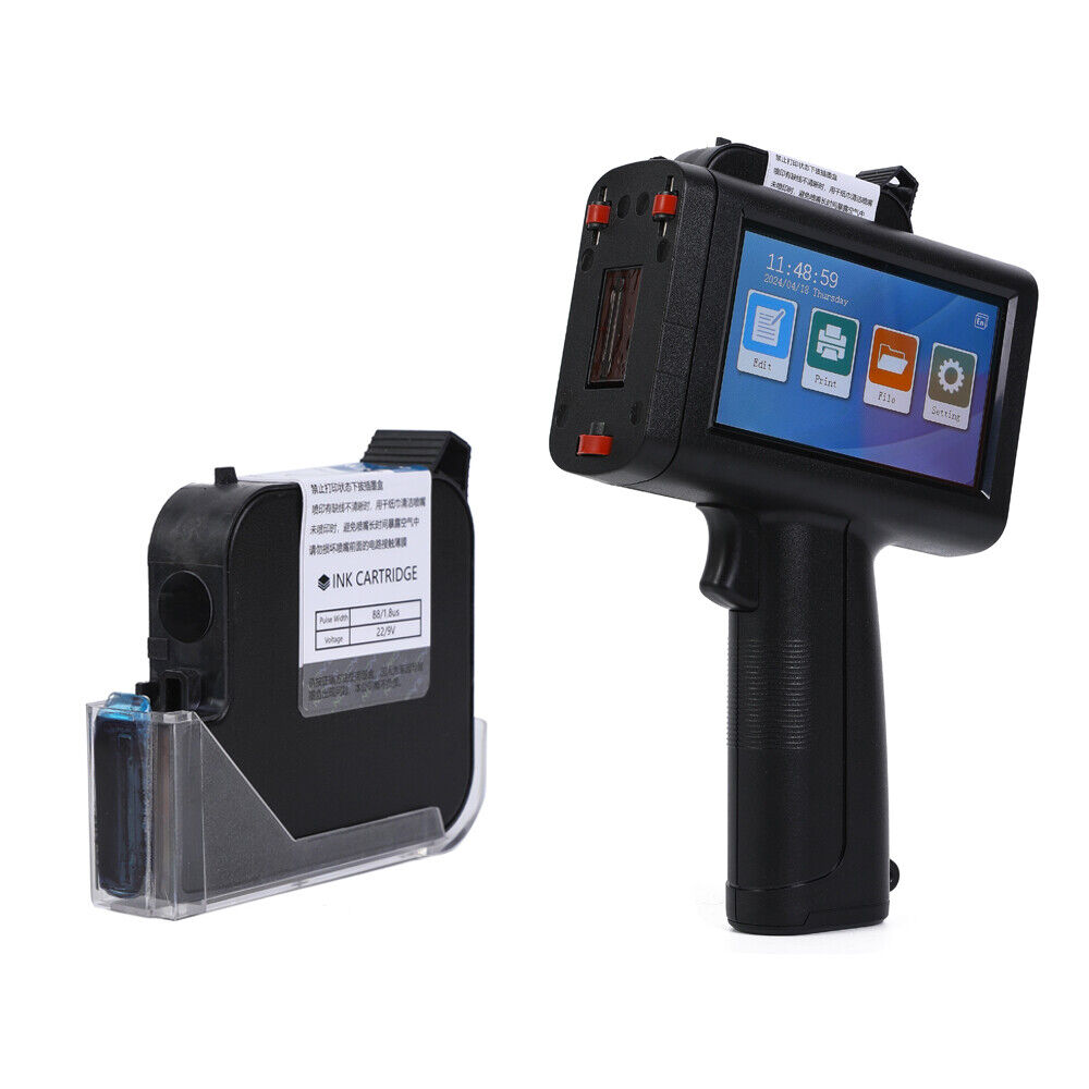 1 Inch Handheld Inkjet Printer Durable Date Qr Code Printing Logo Label Platform